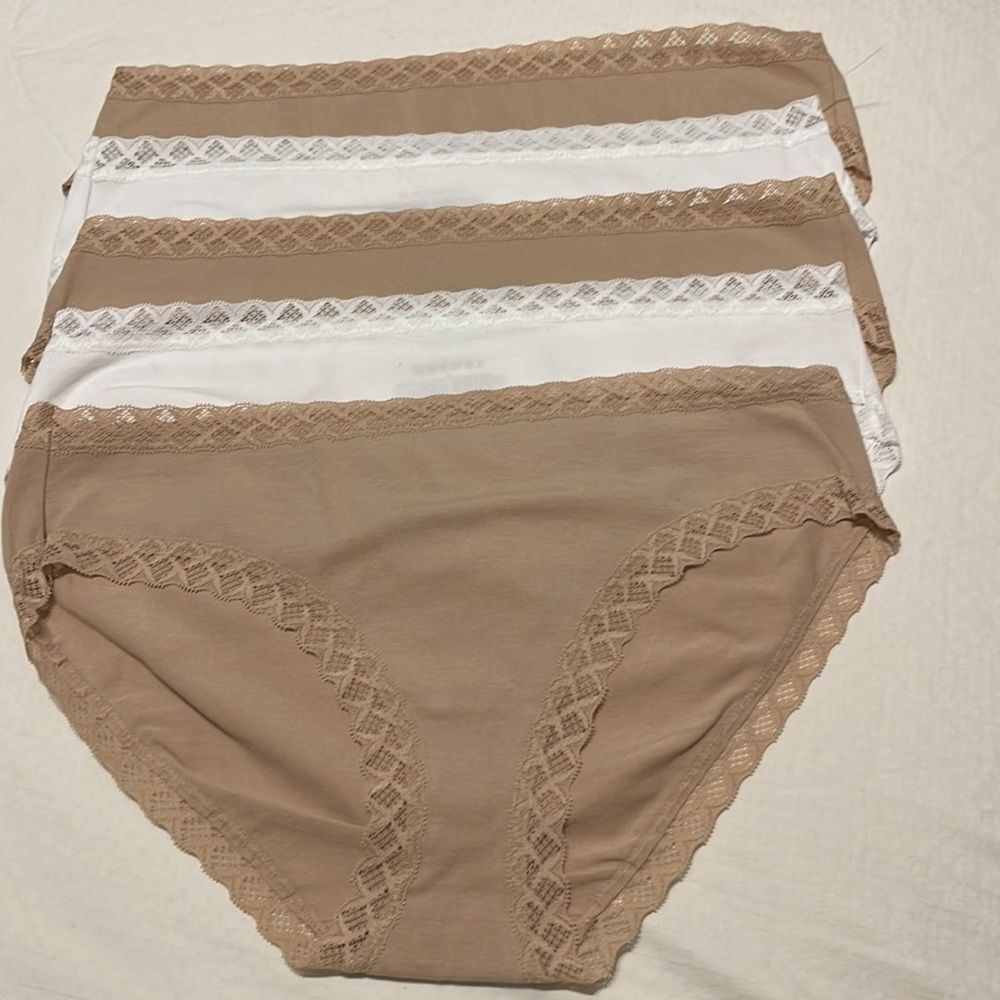 5) New Natori Bliss Cotton Full Brief Panties - size L